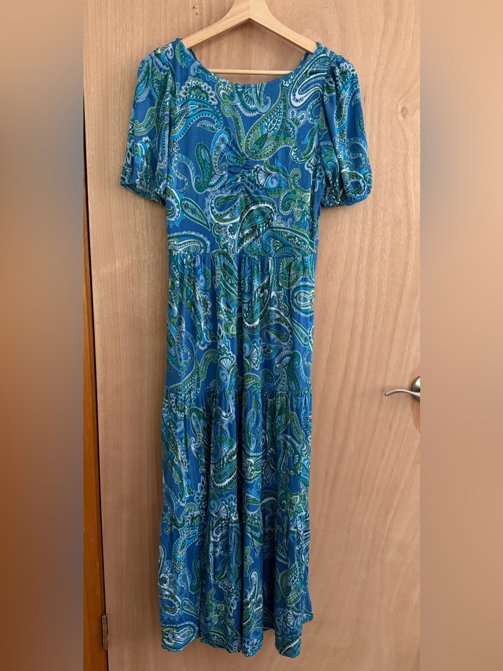 Boden Blue Paisley Cutout Back Jersey Maxi Dress New - Picture 3 of 7